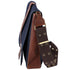 Christian Dior Street Chic Shoulder Bag Navy Brown Denim Leather